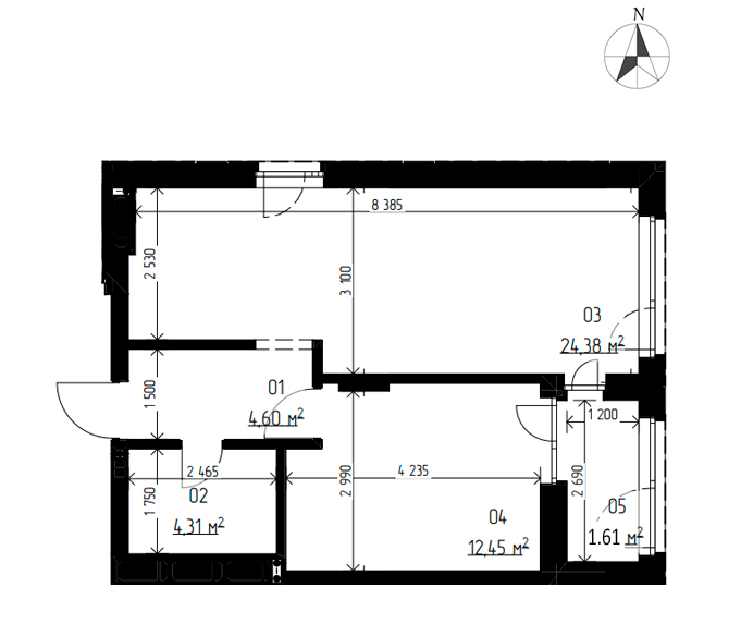 2-кімнатна 47.3 м² в ЖК LAKETOWN від 23 700 грн/м², Рівне