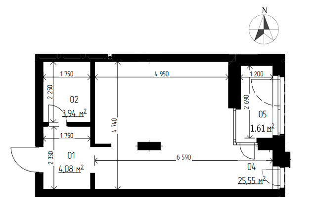 1-кімнатна 35.2 м² в ЖК LAKETOWN від 23 700 грн/м², Рівне