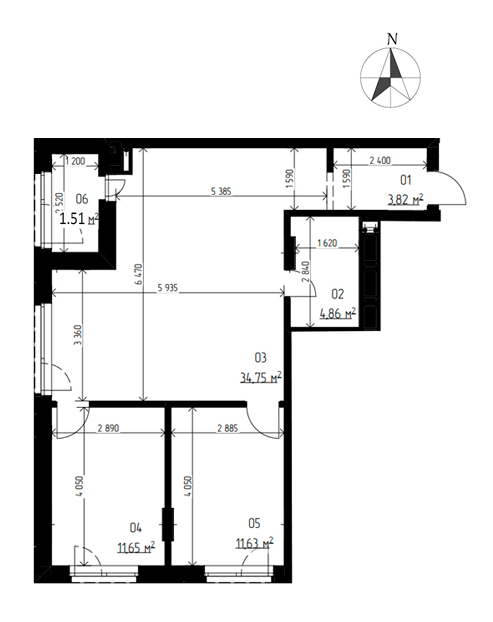 3-кімнатна 68.2 м² в ЖК LAKETOWN від 23 700 грн/м², Рівне