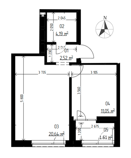 2-комнатная 40 м² в ЖК LAKETOWN от 23 700 грн/м², Ровно