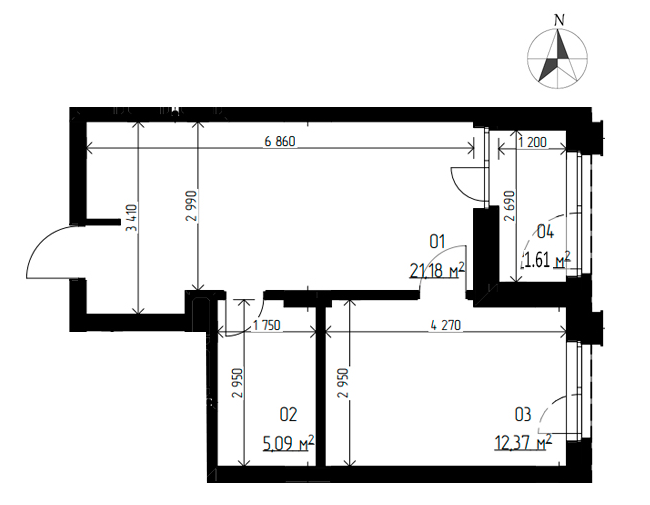 2-кімнатна 40.3 м² в ЖК LAKETOWN від 23 700 грн/м², Рівне