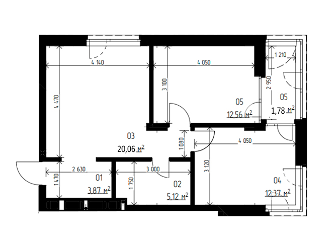 3-кімнатна 55.9 м² в ЖК LAKETOWN від 23 700 грн/м², Рівне