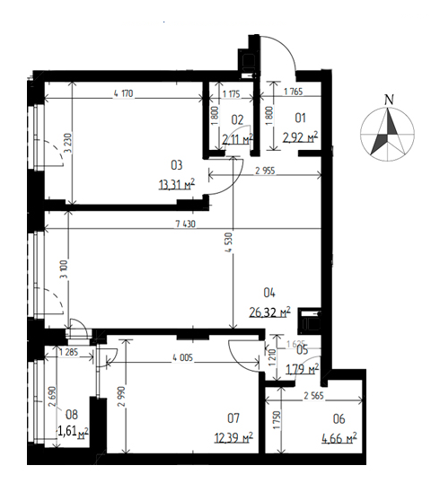 3-комнатная 65.1 м² в ЖК LAKETOWN от 23 700 грн/м², Ровно