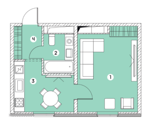 1-кімнатна 31.05 м² в ЖК Smart від 16 150 грн/м², Запоріжжя