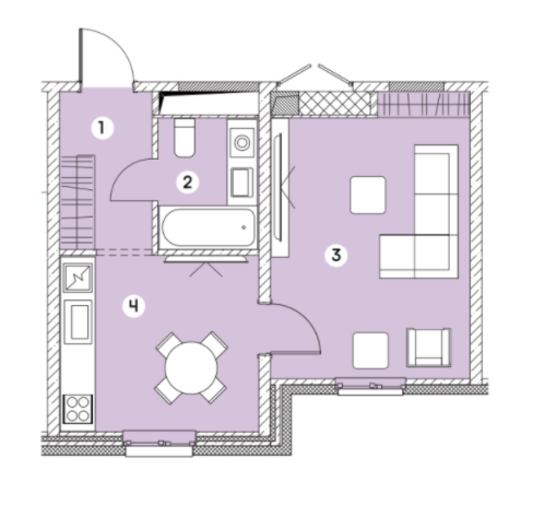 1-комнатная 34.11 м² в ЖК Smart от 16 150 грн/м², Запорожье