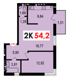 2-кімнатна 54.2 м² в ЖК Долішній від 13 400 грн/м², Івано-Франківськ