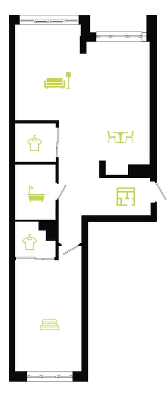 2-комнатная 72 м² в ЖК Паркова алея от 24 000 грн/м², Ивано-Франковск