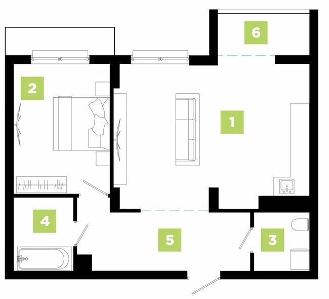 2-комнатная 59 м² в ЖК Паркова алея от 24 000 грн/м², Ивано-Франковск