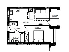 1-кімнатна 39.8 м² в ЖК на вул. Капушанська, 150 від 16 800 грн/м², Ужгород