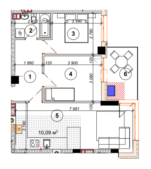 2-комнатная 61.5 м² в ЖК Park Residence от 22 400 грн/м², Ивано-Франковск