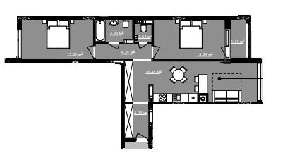 2-кімнатна 63.3 м² в ЖК на вул. Капушанська, 150 від 16 800 грн/м², Ужгород