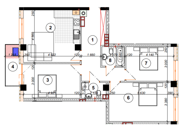 3-кімнатна 89.6 м² в ЖК Park Residence від 22 400 грн/м², Івано-Франківськ