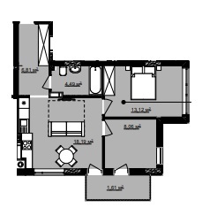 2-кімнатна 52.3 м² в ЖК на вул. Капушанська, 150 від 16 800 грн/м², Ужгород