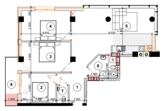 3-кімнатна 95.4 м² в ЖК Park Residence від 22 400 грн/м², Івано-Франківськ