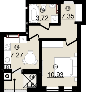 1-кімнатна 30.91 м² в ЖК Зоряний від 14 000 грн/м², Ужгород