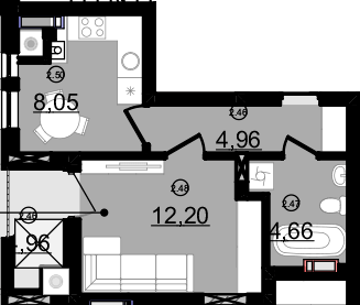 1-кімнатна 31.5 м² в ЖК Зоряний від 14 000 грн/м², Ужгород