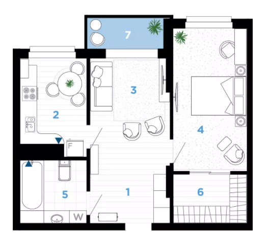 2-комнатная 57 м² в ЖК А5 от 32 700 грн/м², Ивано-Франковск