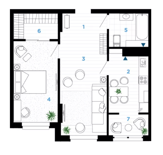 2-комнатная 62 м² в ЖК А5 от 32 700 грн/м², Ивано-Франковск