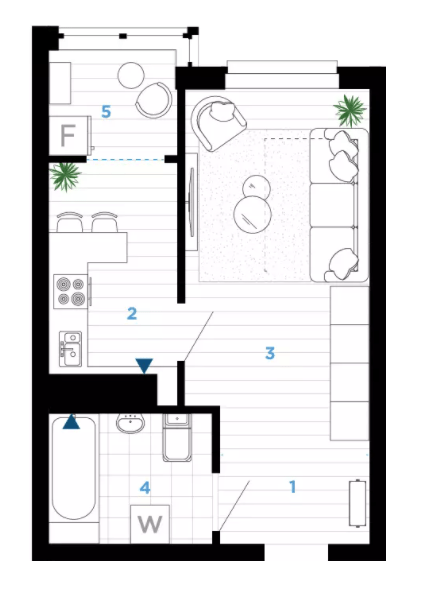 1-комнатная 35 м² в ЖК А5 от 32 700 грн/м², Ивано-Франковск