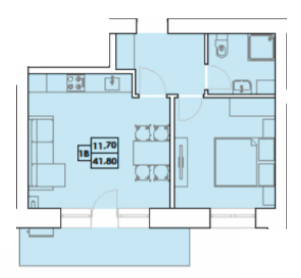 1-комнатная 41.8 м² в ЖК Крайобраз от 31 850 грн/м², г. Яремче