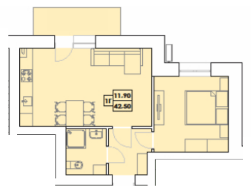 1-комнатная 42.5 м² в ЖК Крайобраз от 31 850 грн/м², г. Яремче