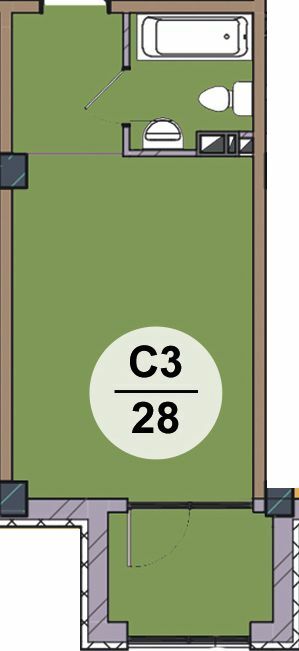 Студия 28 м² в ЖК Гринвич Парк от 19 650 грн/м², с. Иличанка