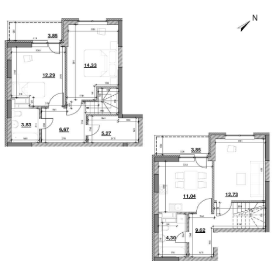 Дворівнева 87.73 м² в ЖК OK`LAND від 38 479 грн/м², Київ