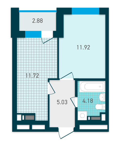 1-комнатная 35.73 м² в ЖК GENESIS от 36 688 грн/м², Киев