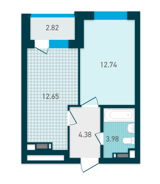 1-комнатная 36.57 м² в ЖК GENESIS от 34 526 грн/м², Киев