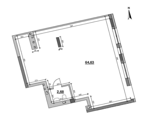 Помещение свободного назначения 67.32 м² в ЖК Велика Британія от 32 640 грн/м², Львов