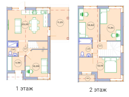 Дуплекс 92 м² в КГ Admiral Park Debut от 29 022 грн/м², г. Ирпень