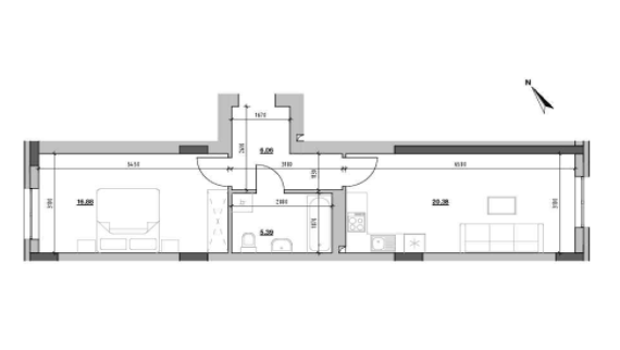 1-комнатная 48.71 м² в ЖК Ріел Сіті от 24 900 грн/м², Львов