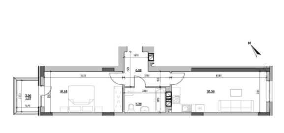 1-комнатная 49.78 м² в ЖК Ріел Сіті от 24 868 грн/м², Львов