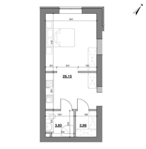 Студія 32.94 м² в ЖК Шенген від 21 090 грн/м², Львів