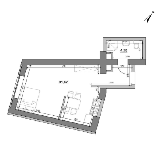 Студія 35.92 м² в ЖК Шенген від 21 090 грн/м², Львів