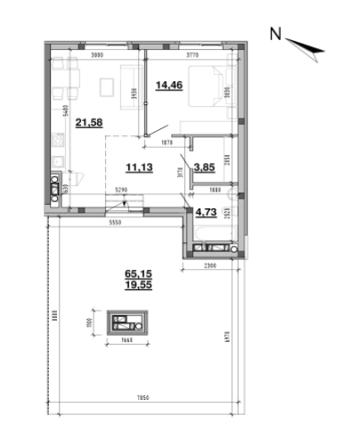 1-кімнатна 75.3 м² в ЖК Містечко Підзамче від 29 180 грн/м², Львів