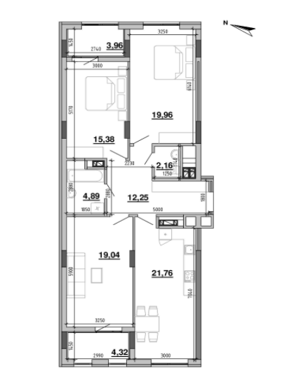 3-кімнатна 103.71 м² в ЖК Містечко Підзамче від 25 795 грн/м², Львів