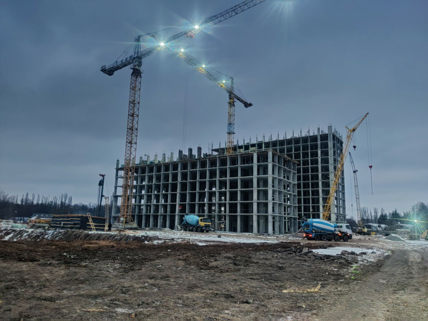 Ход строительства ЖК Феофания City, янв, 2022 год
