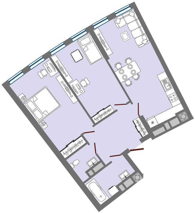 2-комнатная 74.4 м² в ЖК Greenville Park Lviv от 31 900 грн/м², Львов