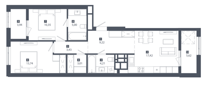 2-кімнатна 75.94 м² в ЖК Cinematic від 39 550 грн/м², Львів