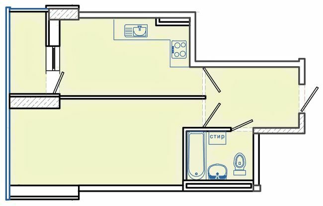 1-кімнатна 46.7 м² в ЖК Німецький проект на Холодній Горі від 28 700 грн/м², Харків