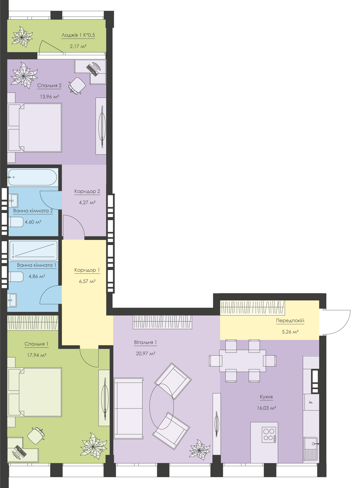 3-комнатная 96.63 м² в ЖК Новый Подол от 69 248 грн/м², Киев