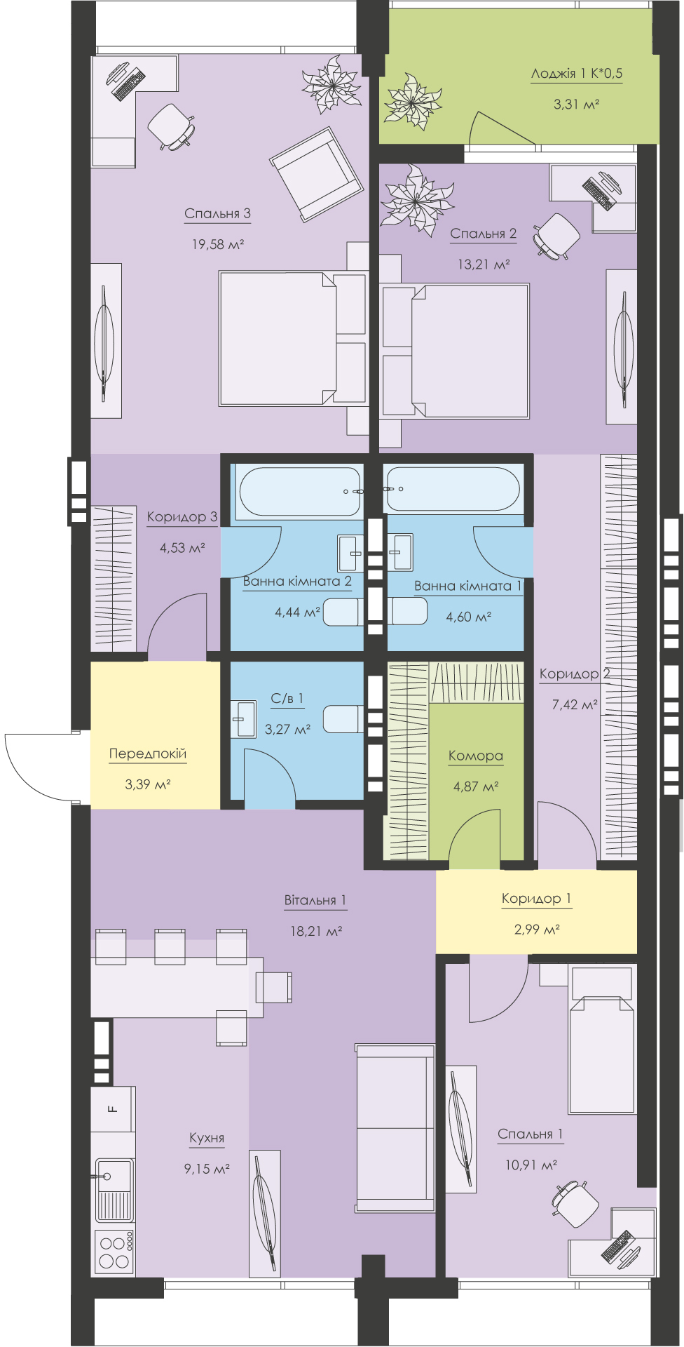 4-комнатная 109.88 м² в ЖК Новый Подол от 76 668 грн/м², Киев