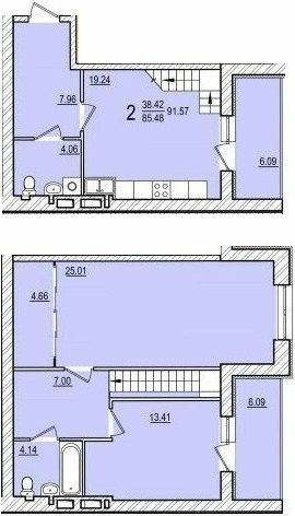 Дворівнева 91.57 м² в ЖК Dominant від 13 000 грн/м², смт Пісочин