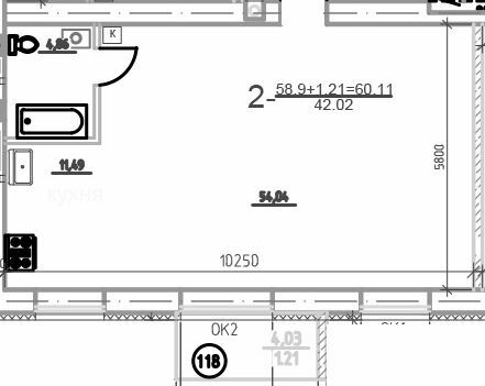 2-комнатная 60.11 м² в ЖК Слобожанская Слобода от 21 000 грн/м², пгт Слобожанское