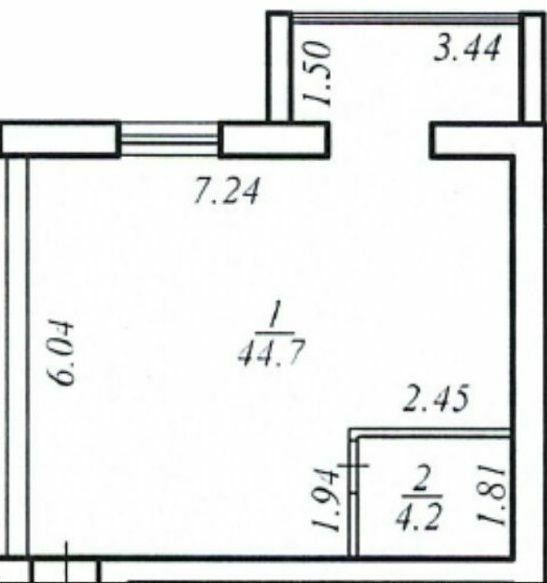 1-кімнатна 48.9 м² в КБ Березинський від 22 300 грн/м², Дніпро