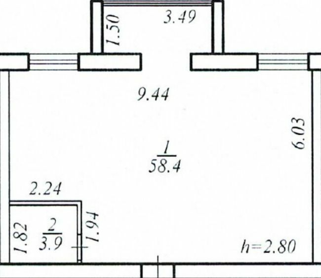 2-кімнатна 62.3 м² в КБ Березинський від 20 800 грн/м², Дніпро