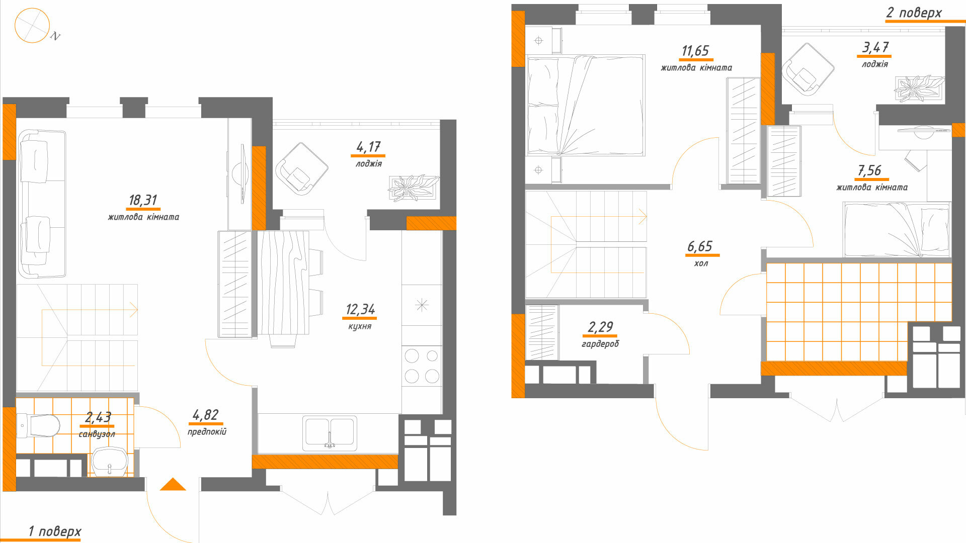 Двухуровневая 78.9 м² в ЖК Нивки-Парк от 39 900 грн/м², Киев