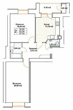 2-кімнатна 67.33 м² в ЖК Богуслава від 19 000 грн/м², Тернопіль