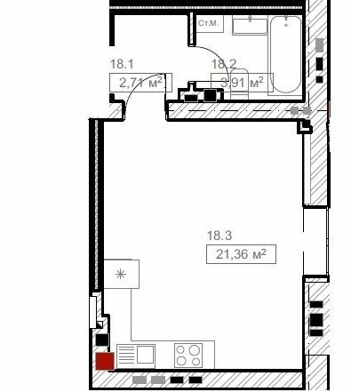 1-комнатная 27.98 м² в ЖК FreeDom от 23 000 грн/м², пгт Гостомель